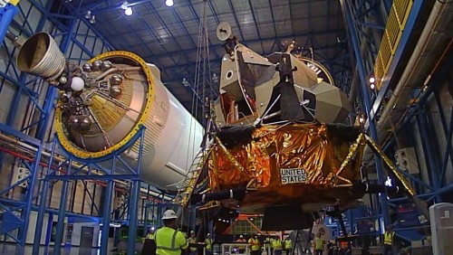 Se exhibe el módulo lunar en el KSC